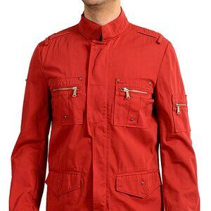 Richmond "X" Men's Red Cotton Full Zip Jacket US S IT 48